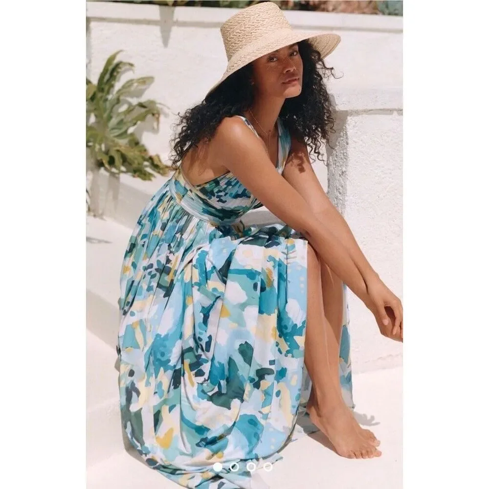 New Anthropologie Garrie B Adena Maxi Dress Size Extra Large